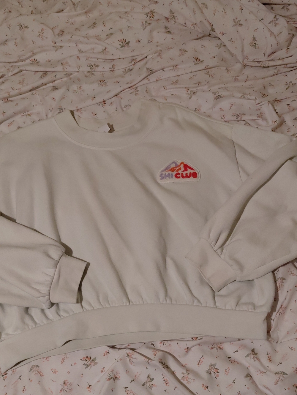 all in motion Cream Crewneck Sweatshirt with Ski Patch
